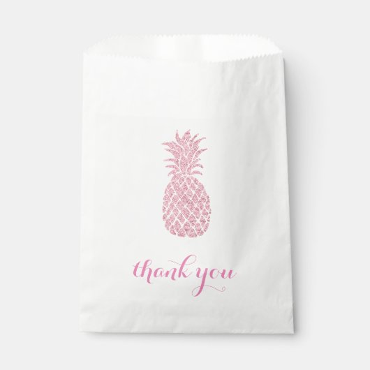 Ananas pink vielen Dank Geschenktütchen (Vorderseite)