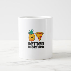 Ananas-Pizza-Besser-Zusammen-Modernes-Grafik-Desig Jumbo-Tasse