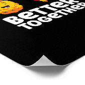 Ananas-Pizza-Better-Together-Spaß-Design Poster (Ecke)