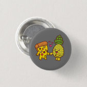 Ananas Pizza Button (Vorne & Hinten)