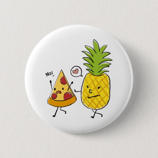 Ananas-Pizza Button (Vorderseite)