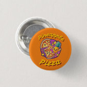 Ananas Pizza Button (Vorne & Hinten)