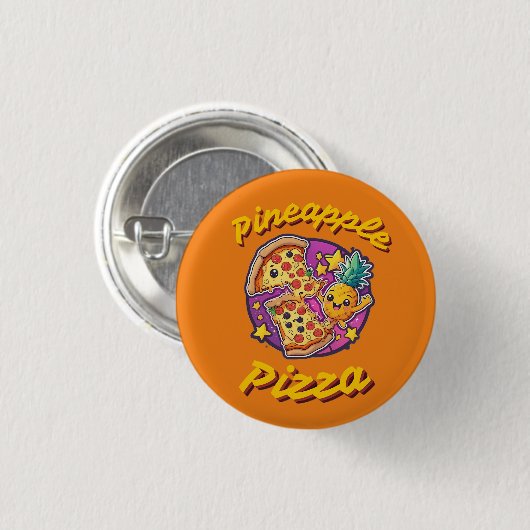 Ananas Pizza Button (Vorne & Hinten)