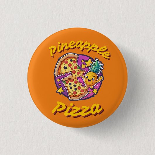 Ananas Pizza Button (Vorderseite)