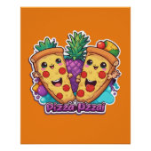Ananas Pizza Funny Poster (Vorderseite)