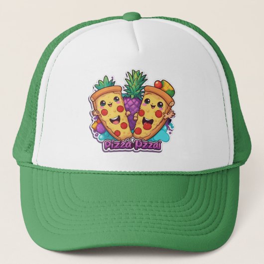 Ananas Pizza Funny Truckerkappe (Vorderseite)
