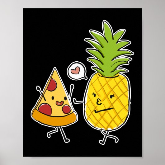 Ananas Pizza Hawaiian Pizza Ananas Pizza Poster (Vorne)