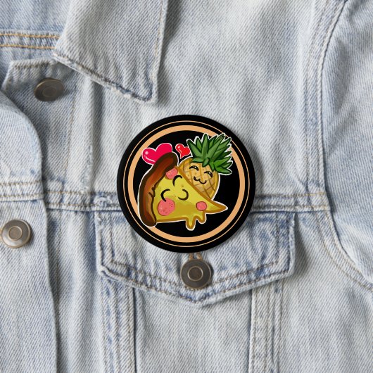 Ananas Pizza Liebe Button (Beispiel)