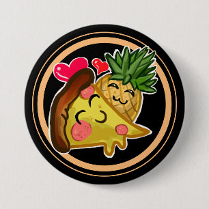 Ananas Pizza Liebe Button