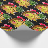 Ananas Pizza Liebe Geschenkpapier (Ecke)