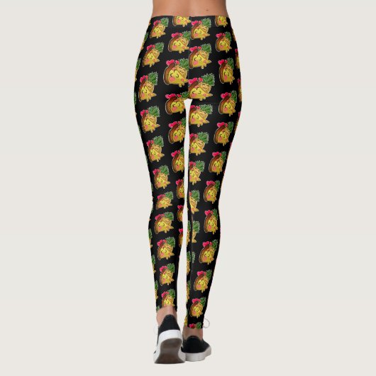 Ananas-Pizza-Liebe Leggings (Rückseite)