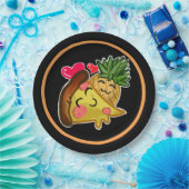 Ananas Pizza Liebe Pappteller (Party)