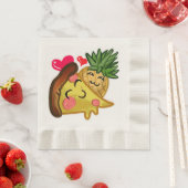 Ananas Pizza Liebe Serviette (Beispiel)