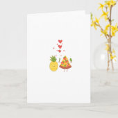 Ananas Pizza Lovers Karte (Gelbe Blume)