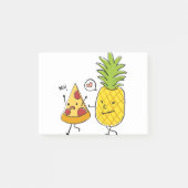 Ananas-Pizza Post-it Klebezettel (Vorderseite)