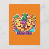 Ananas Pizza Postkarte (Vorderseite)