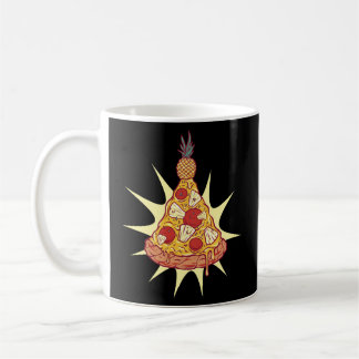 Ananas Pizza Weihnachtsbaum Kaffeetasse