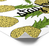 Ananas-Plakat bleibe Poster (Ecke)