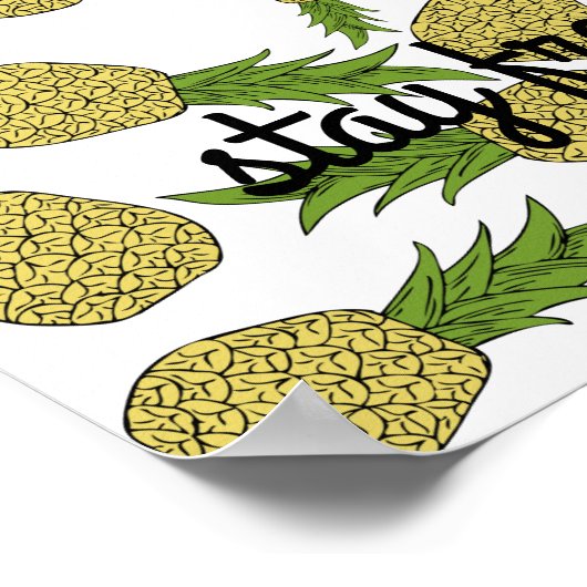Ananas-Plakat bleibe Poster (Ecke)