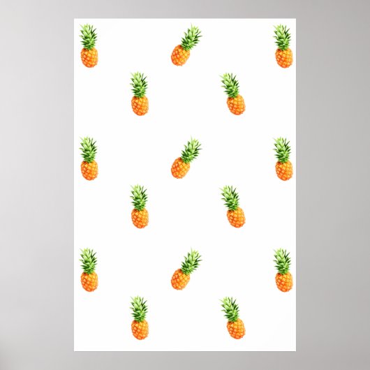 Ananas-Plakat, Muster, Ananas-Leinwand Poster (Vorne)