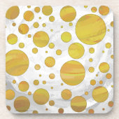 Ananas Polka Dot Pattern Getränkeuntersetzer (Vorderseite)