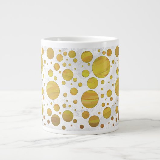Ananas Polka Dot Pattern Jumbo-Tasse (Vorderseite)