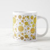 Ananas Polka Dot Pattern Jumbo-Tasse (Rechts)