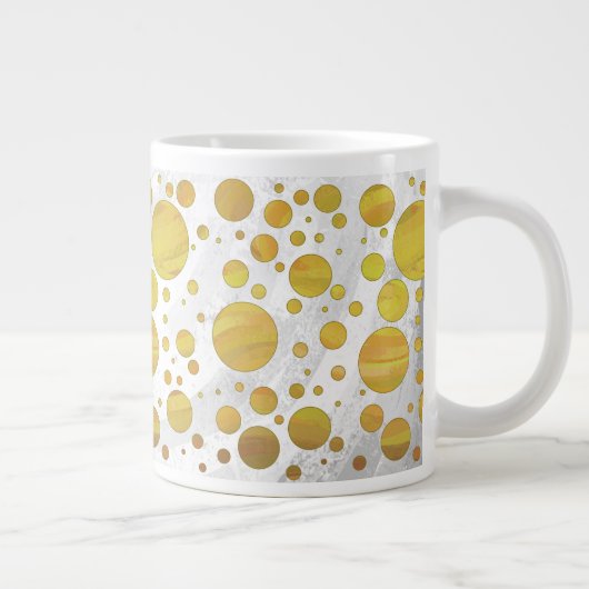 Ananas Polka Dot Pattern Jumbo-Tasse (Rechts)