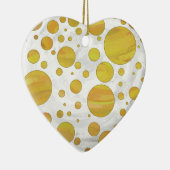Ananas Polka Dot Pattern Keramik Ornament (Rechts)