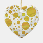 Ananas Polka Dot Pattern Keramik Ornament (Hinten)