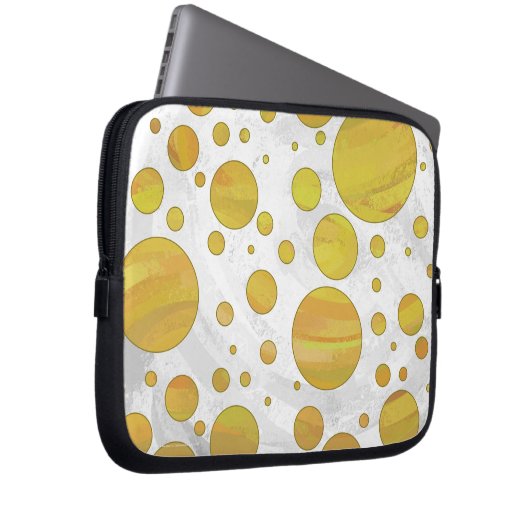 Ananas Polka Dot Pattern Laptopschutzhülle (Vorne Rechts)