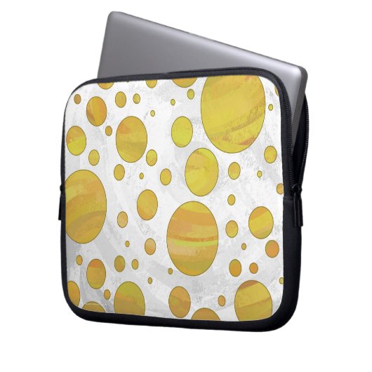 Ananas Polka Dot Pattern Laptopschutzhülle (Vorderseite Links)