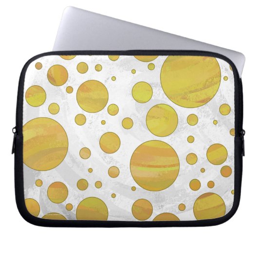 Ananas Polka Dot Pattern Laptopschutzhülle (Vorderseite)