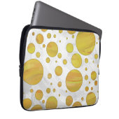 Ananas Polka Dot Pattern Laptopschutzhülle (Vorne Rechts)