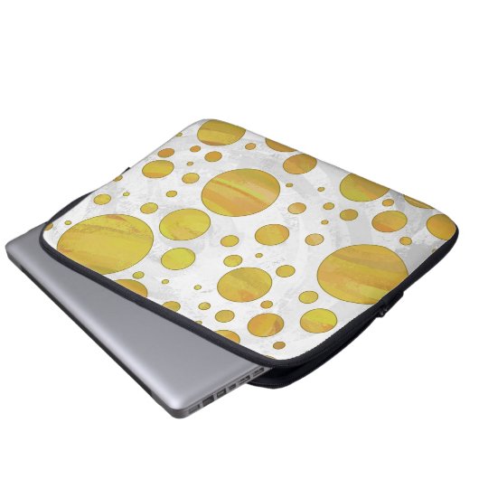 Ananas Polka Dot Pattern Laptopschutzhülle (Vorne Knopf)