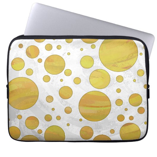 Ananas Polka Dot Pattern Laptopschutzhülle (Vorderseite)