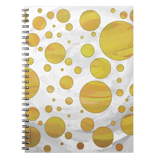 Ananas Polka Dot Pattern Notizblock (Vorderseite)