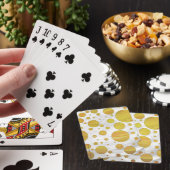 Ananas Polka Dot Pattern Spielkarten (In Situ)