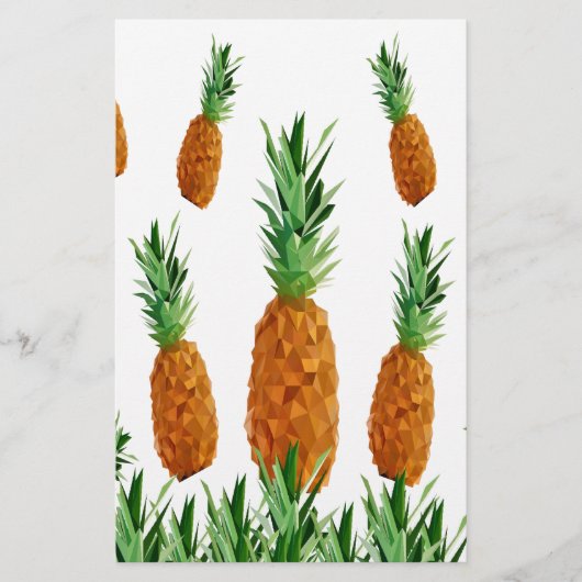 Ananas-Polygonmuster Briefpapier (Vorderseite)