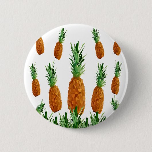 Ananas-Polygonmuster Button (Vorderseite)