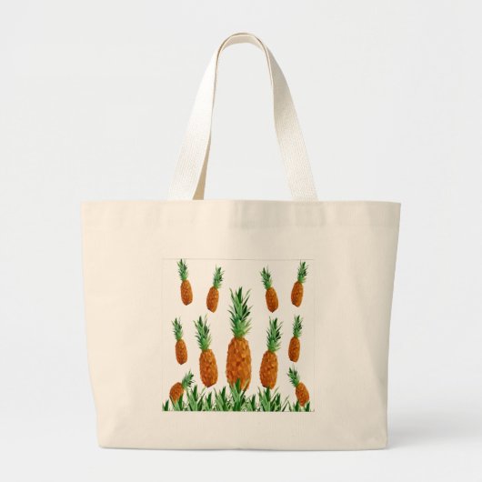 Ananas-Polygonmuster Jumbo Stoffbeutel (Vorne)