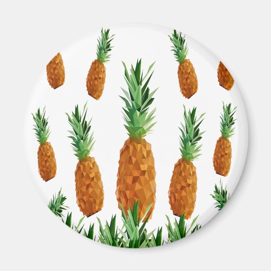 Ananas-Polygonmuster Magnet (Vorne)