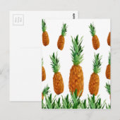 Ananas-Polygonmuster Postkarte (Vorne/Hinten)