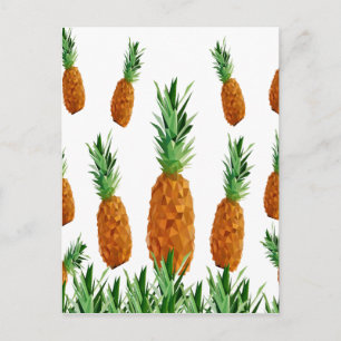Ananas-Polygonmuster Postkarte