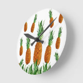 Ananas-Polygonmuster Runde Wanduhr (Winkel)