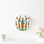 Ananas-Polygonmuster Runde Wanduhr (Zuhause)