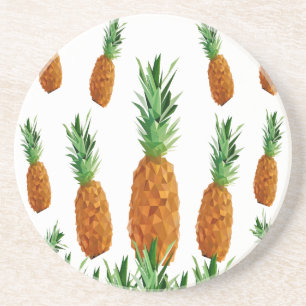 Ananas-Polygonmuster Sandstein Untersetzer