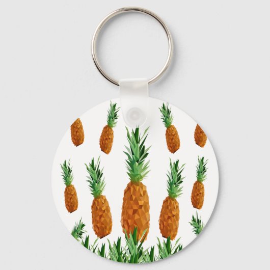 Ananas-Polygonmuster Schlüsselanhänger (Vorderseite)