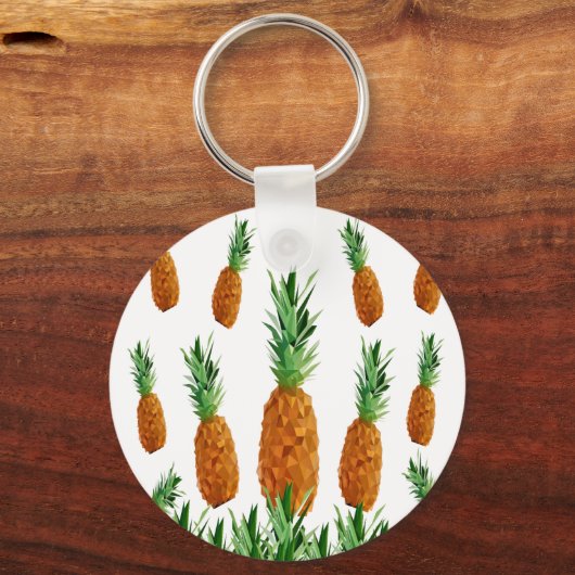 Ananas-Polygonmuster Schlüsselanhänger (Vorderseite)