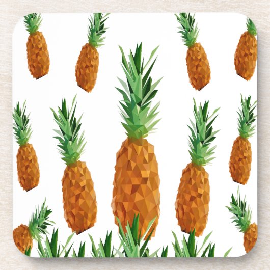 Ananas-Polygonmuster Untersetzer (Vorderseite)